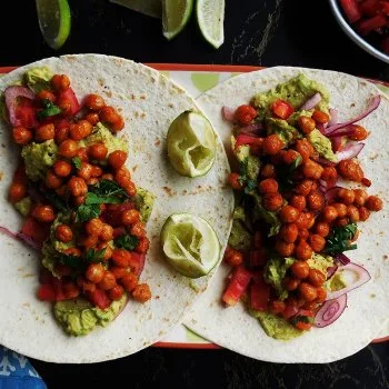Fajitas aux pois chiches et avocat