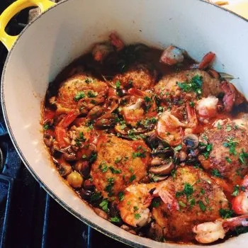 Poulet Marengo aux champignons