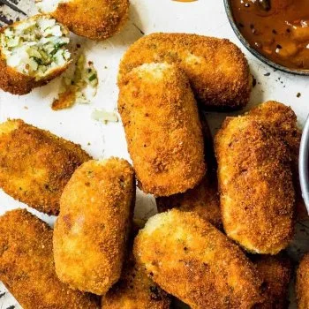 Croquettes de poisson et pommes de terre