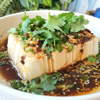 Tofu soyeux au sésame et soja