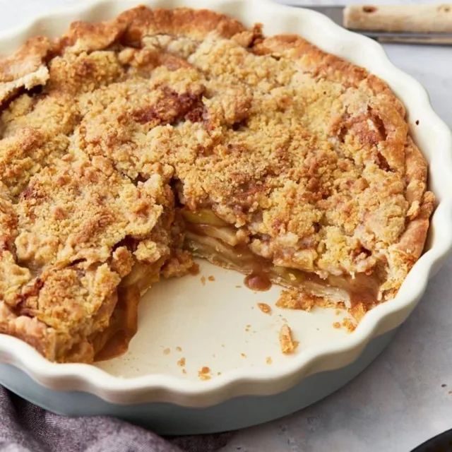 Tarte-crumble aux pommes néerlandaise