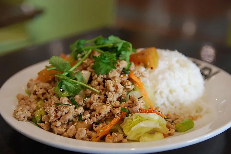 Laab de poulet à la menthe