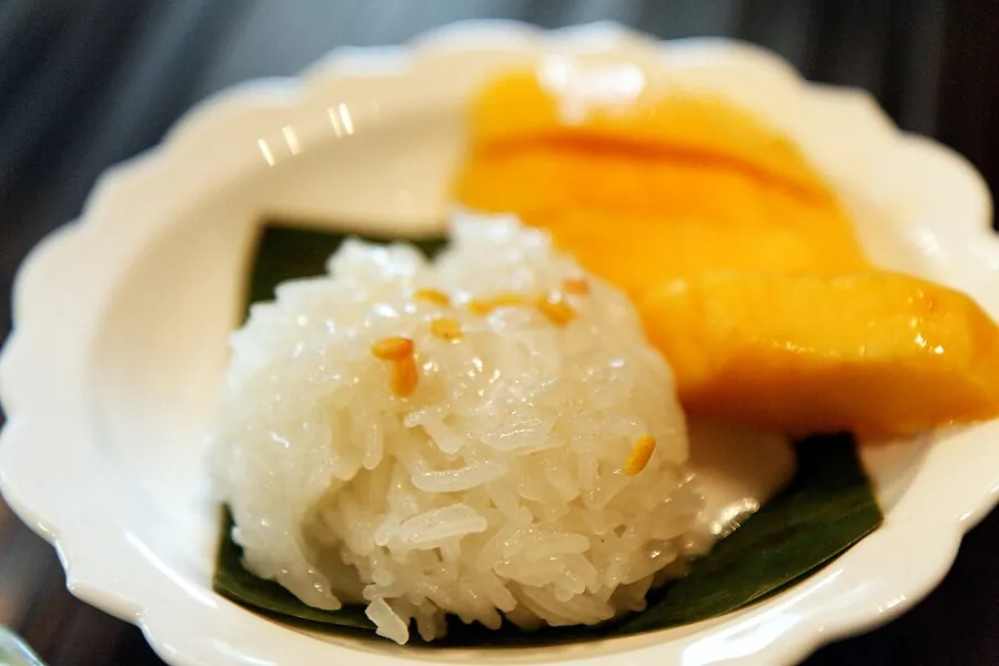Riz gluant coco et mangue