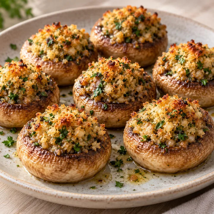 Champignons farcis au persil et à l’ail