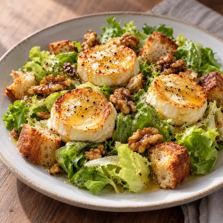 Salade de chèvre chaud au miel
