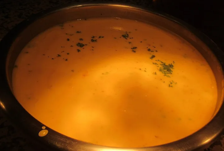 Velouté de potiron aux châtaignes