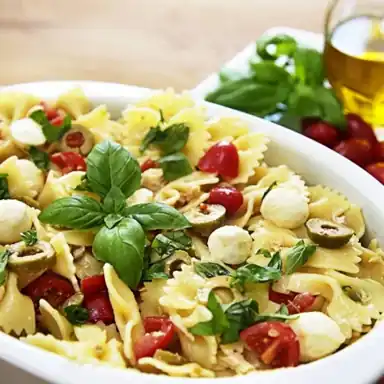 Salade de pâtes méditerranéenne au poisson
