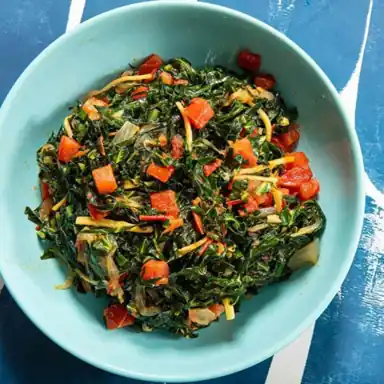 Chou kale sauté façon sukuma wiki