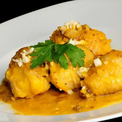 Poulet pepitoria aux amandes