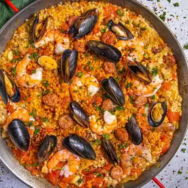 Riz espagnol aux fruits de mer