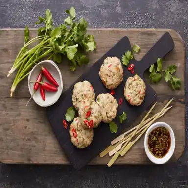 Galettes de poulet thaïes au four