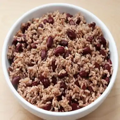 Riz aux haricots rouges et lait de coco