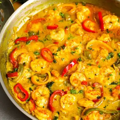 Crevettes au curry jamaïcain