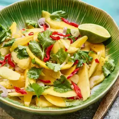 Salade de mangue au citron vert