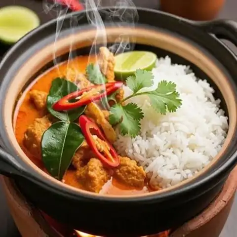 Curry khmer de poulet aux légumes