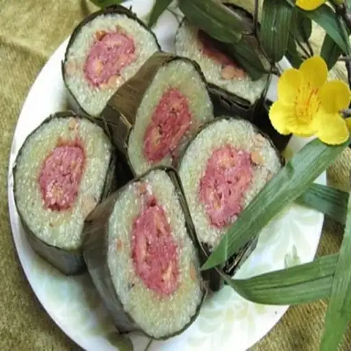 Gâteaux vapeur de riz gluant et haricots mungo