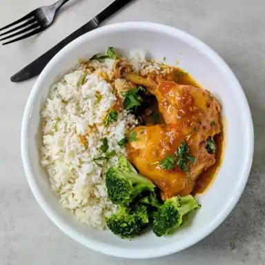 Poulet mijoté à l’orange fraîche