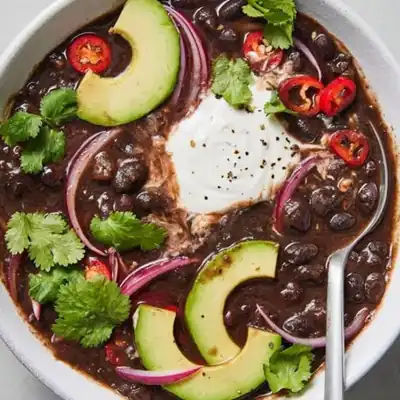 Soupe mexicaine de haricots noirs